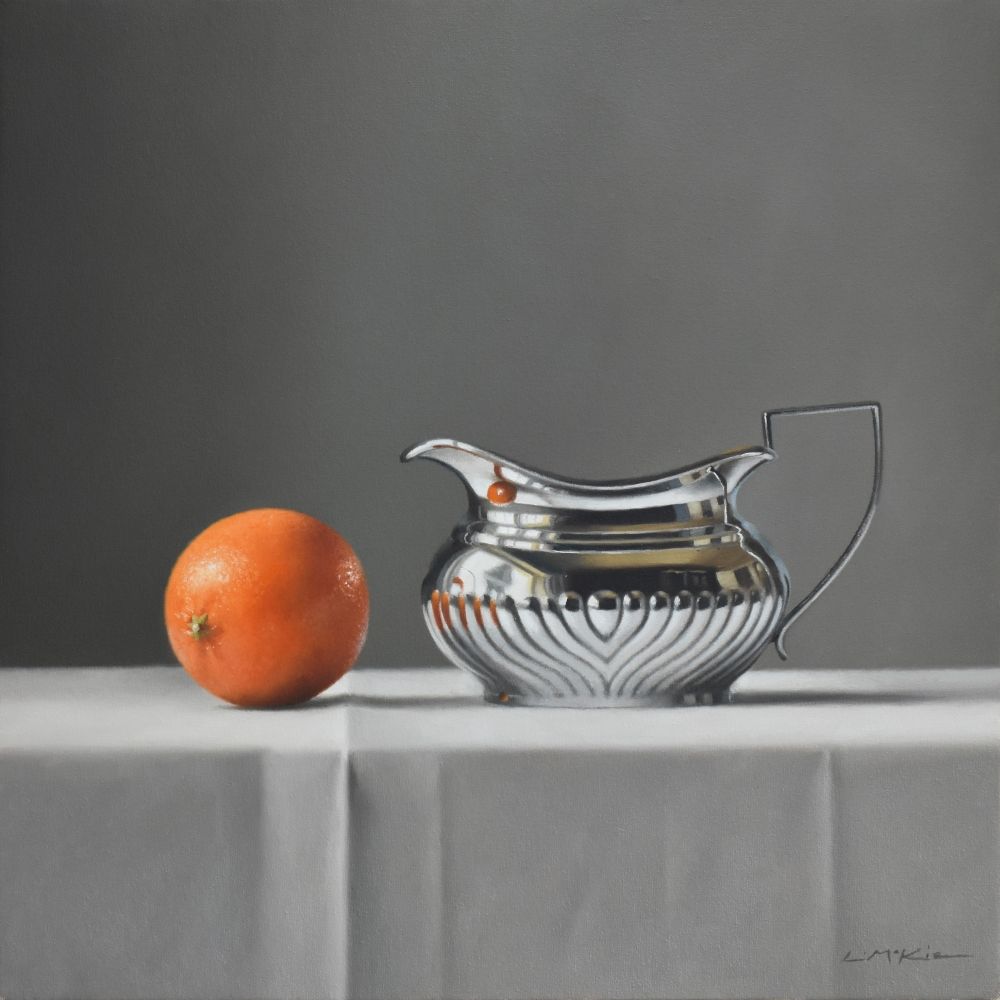 Still Life with Orange and Silver Jug